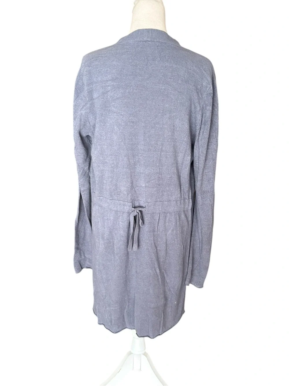Barefoot Dreams Cozychic Ultra Lite Open Front Long Cardigan Women Small Blue